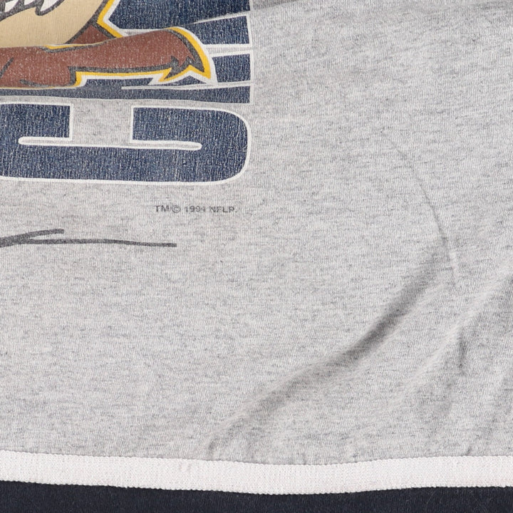 SUN V-neck NFL San Diego Chargers Looney Tunes character print long T-shirt long T men's XL /eaa435889