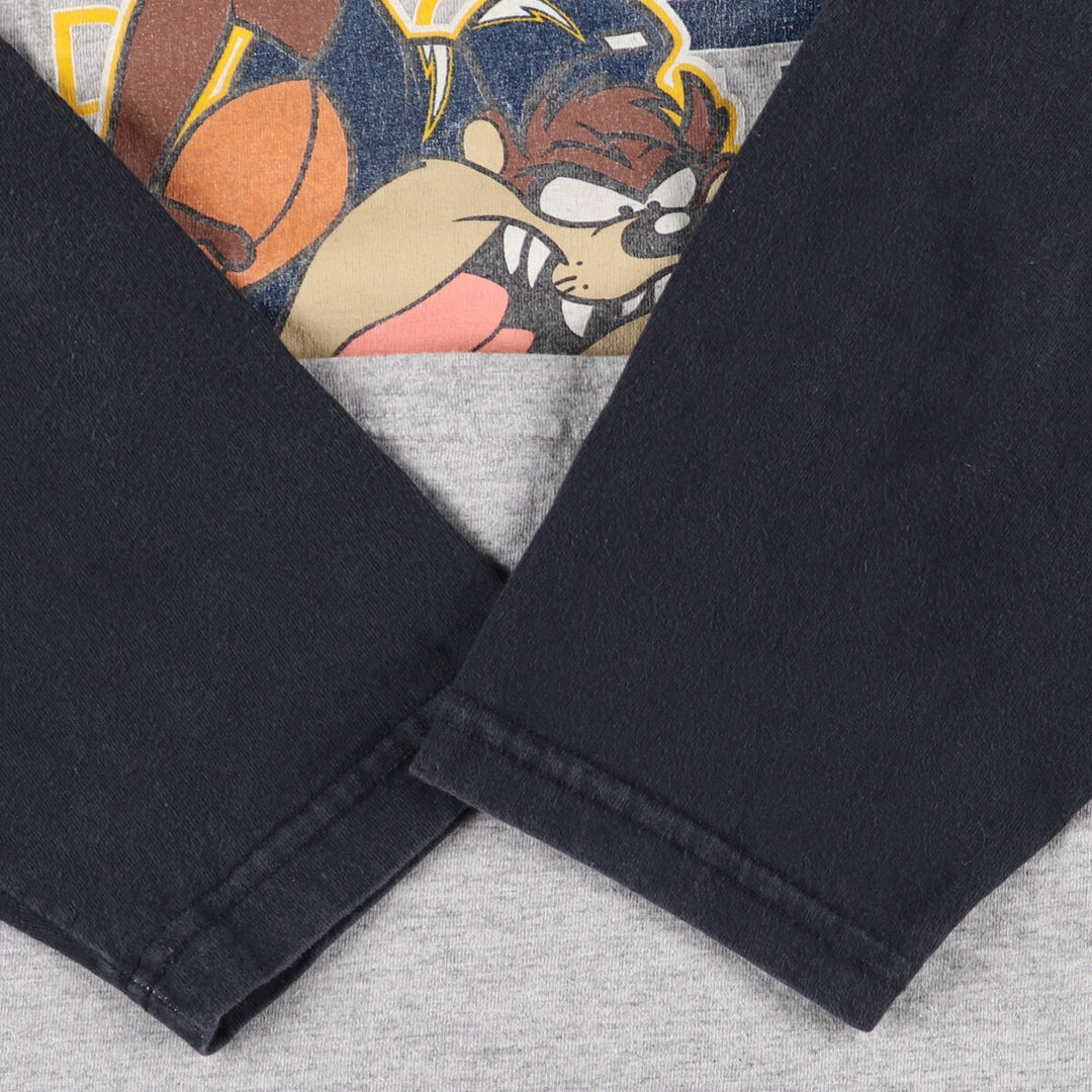 SUN V-neck NFL San Diego Chargers Looney Tunes character print long T-shirt long T men's XL /eaa435889