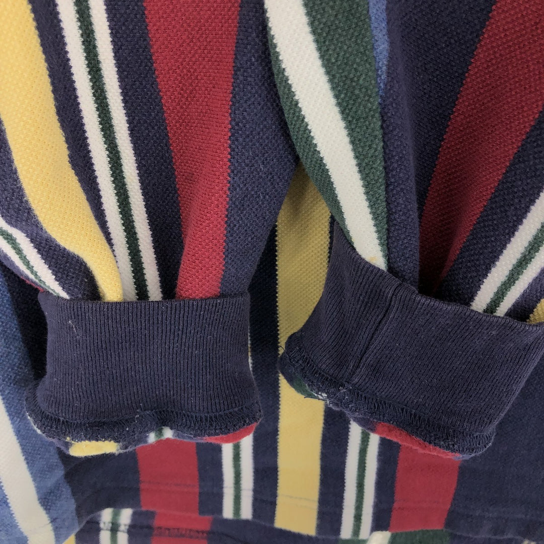 90'S Ralph Lauren CHAPS Long Sleeve Striped Polo Shirt Men's XL Vintage /eaa435895