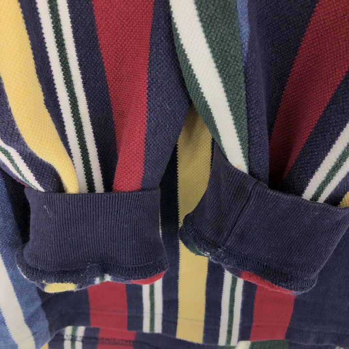 90'S Ralph Lauren CHAPS Long Sleeve Striped Polo Shirt Men's XL Vintage /eaa435895