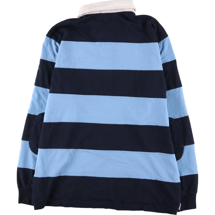 CLUB ROOM Border Pattern Long Sleeve Rugby Shirt Men's L /eaa435897