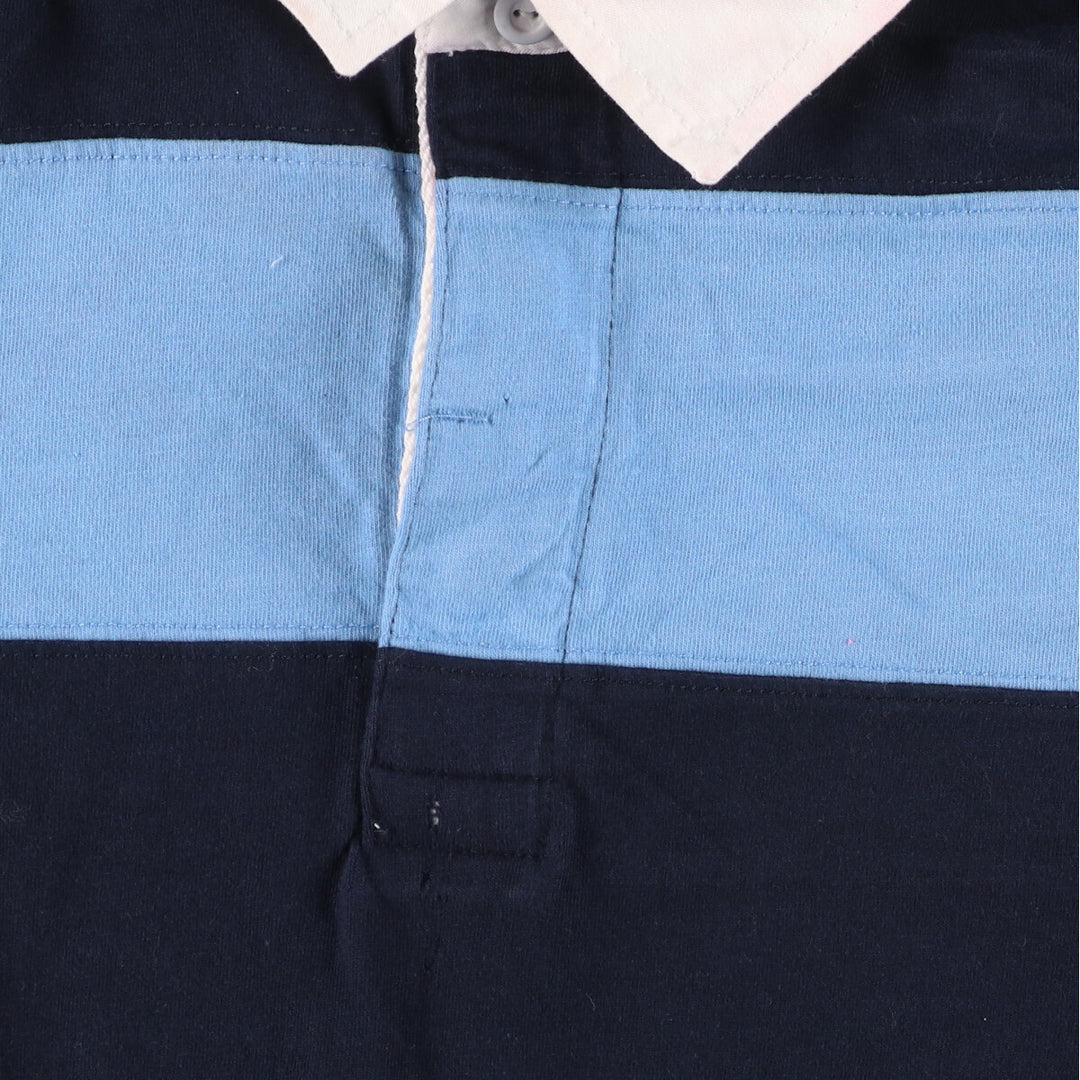 CLUB ROOM Border Pattern Long Sleeve Rugby Shirt Men's L /eaa435897