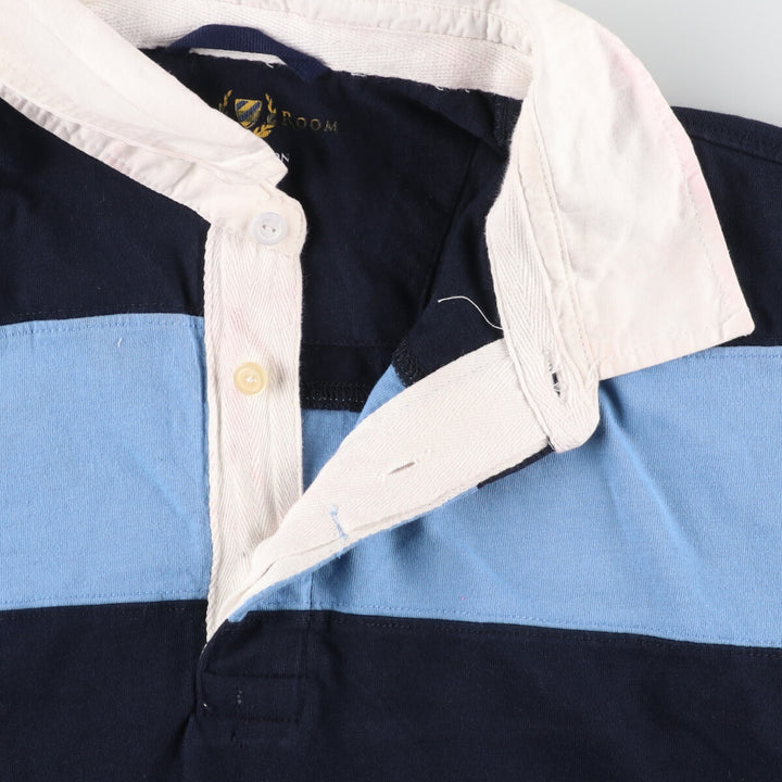 CLUB ROOM Border Pattern Long Sleeve Rugby Shirt Men's L /eaa435897