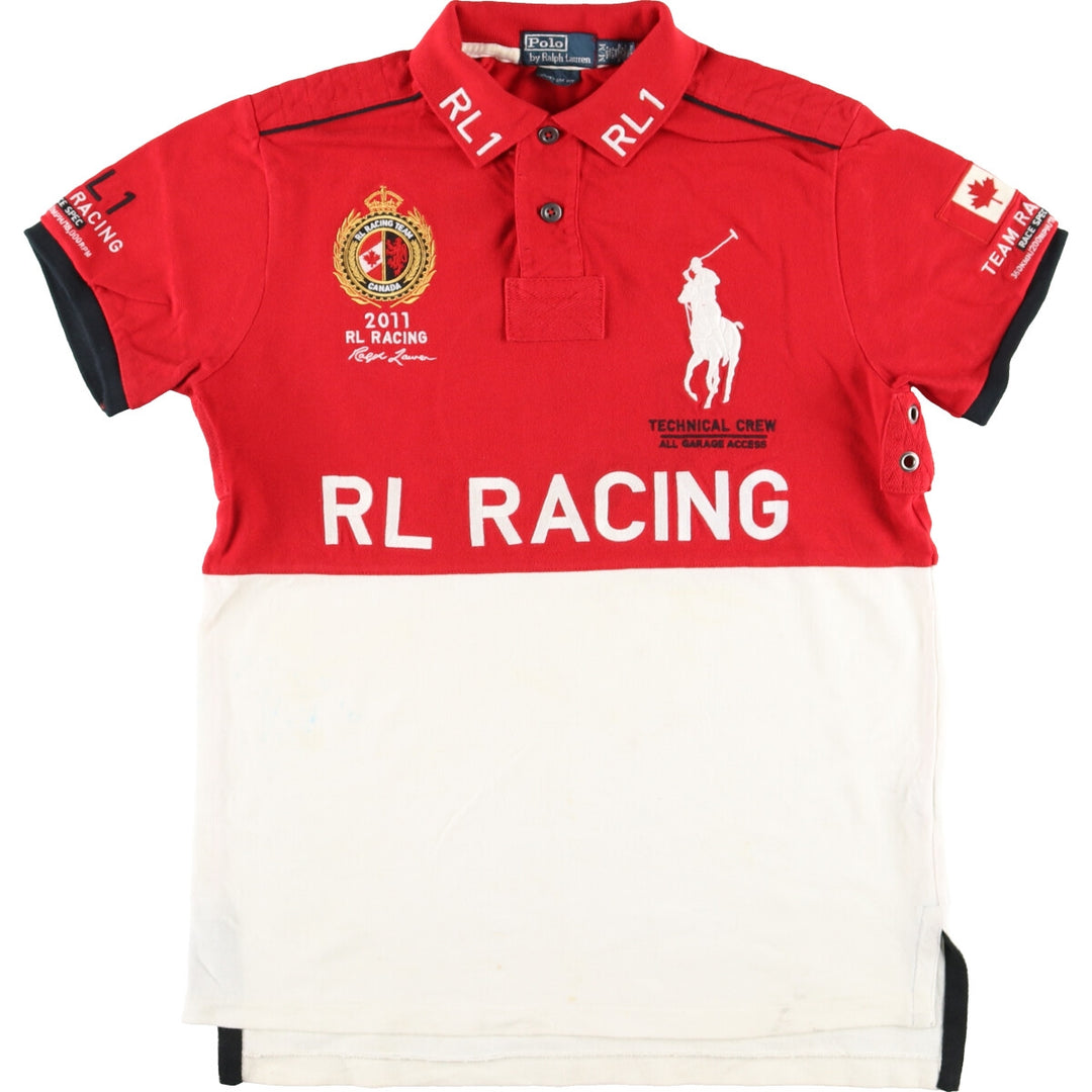 Ralph Lauren POLO by Ralph Lauren CUSTOM FIT Big Pony Racing Short Sleeve Polo Shirt Men's M /eaa435957