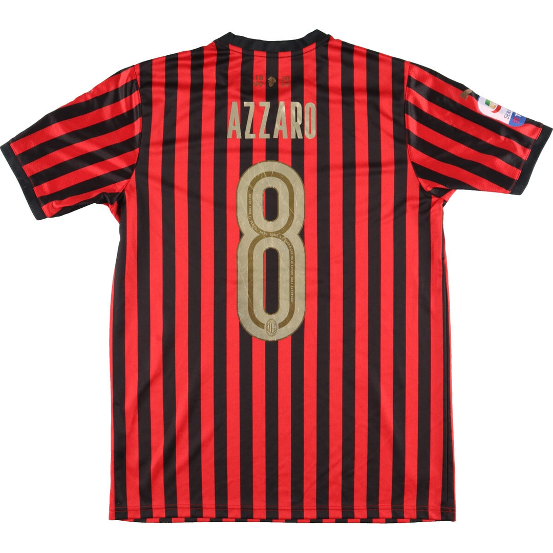 PUMA AC Milan Stripe Pattern Soccer Uniform Game Shirt Men's M /eaa436148