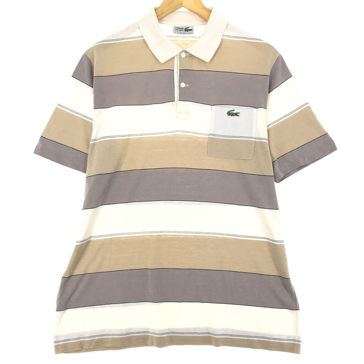 Lacoste LACOSTE CHEMISE French Lacoste short sleeve striped polo shirt size 6 men's XL /eaa436192