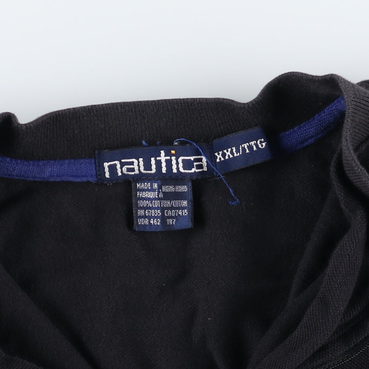 90'S NAUTICA Half-Zip Short-Sleeve Logo T-Shirt Men's XXL Vintage /eaa436240