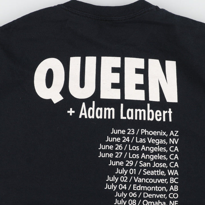 QUEEN+ADAM LAMBERT Queen + Adam Lambert double-sided print band T-shirt band T men's XL /eaa436286