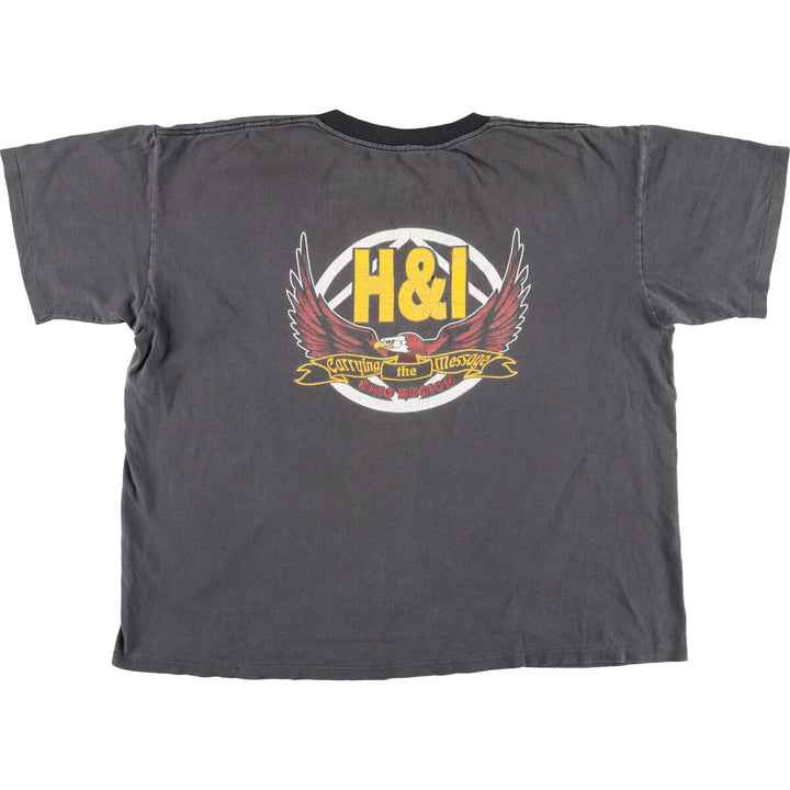 90'S Eagle Pattern Back Print Pocket T-Shirt Men's XL Vintage /eaa436308