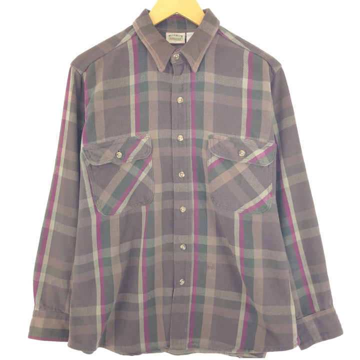 90'S Five Brother Long Sleeve Flannel Check Shirt Men's L Vintage /eaa436351