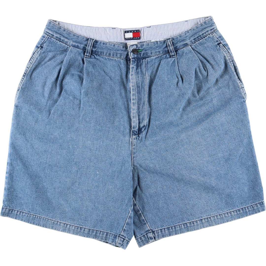 90'S Tommy Hilfiger Two-pleat denim shorts, short pants, men's size W36, vintage / eaa436381