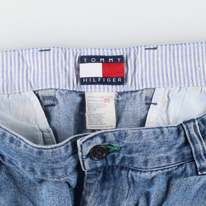 90'S Tommy Hilfiger Two-pleat denim shorts, short pants, men's size W36, vintage / eaa436381