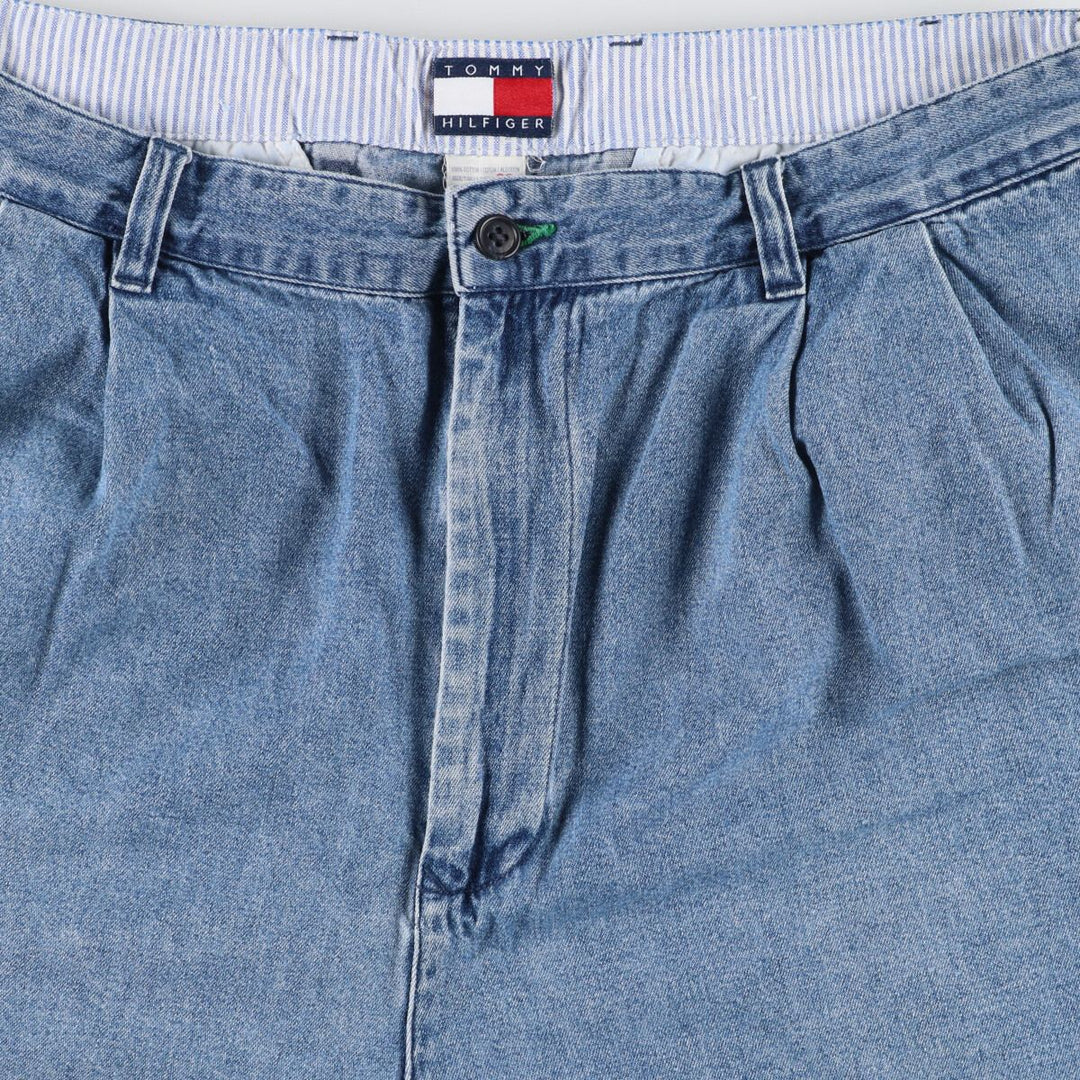 90'S Tommy Hilfiger Two-pleat denim shorts, short pants, men's size W36, vintage / eaa436381