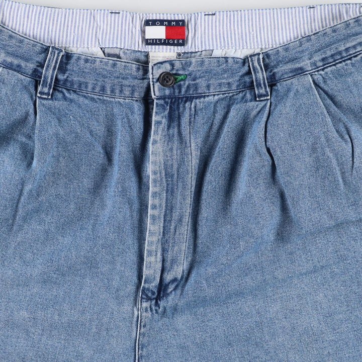 90'S Tommy Hilfiger Two-pleat denim shorts, short pants, men's size W36, vintage / eaa436381