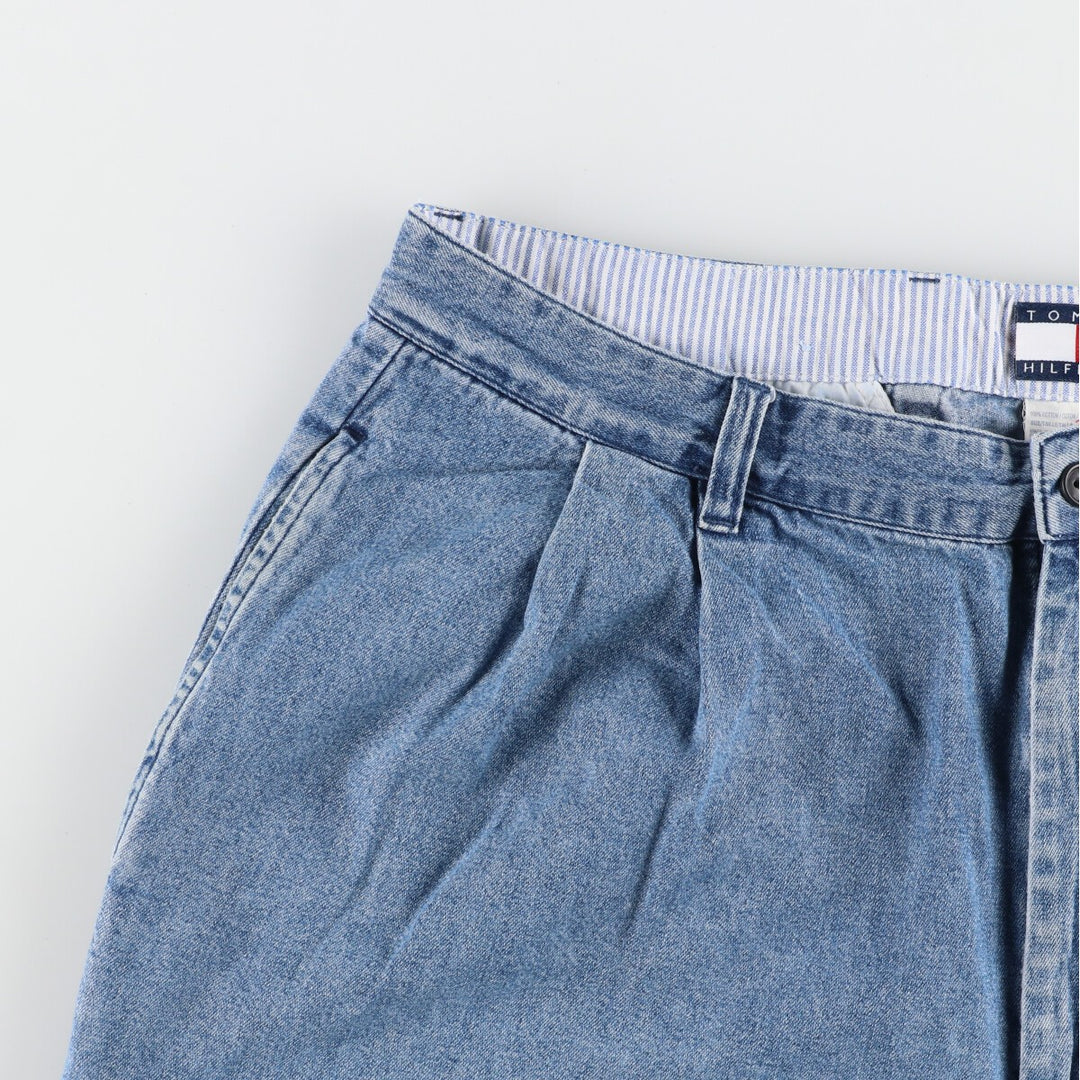 90'S Tommy Hilfiger Two-pleat denim shorts, short pants, men's size W36, vintage / eaa436381