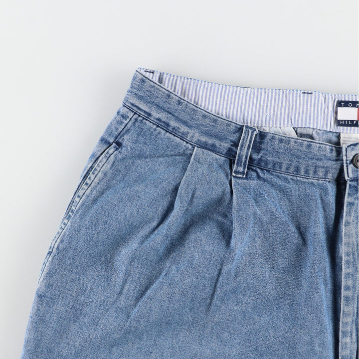 90'S Tommy Hilfiger Two-pleat denim shorts, short pants, men's size W36, vintage / eaa436381