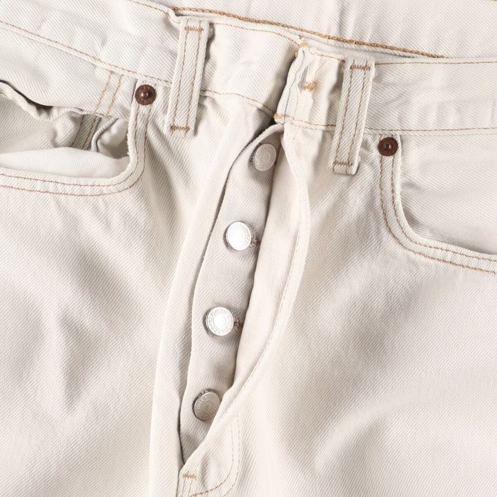 Levi's 501 White Denim Straight Denim Pants Men's W32 / eaa436400