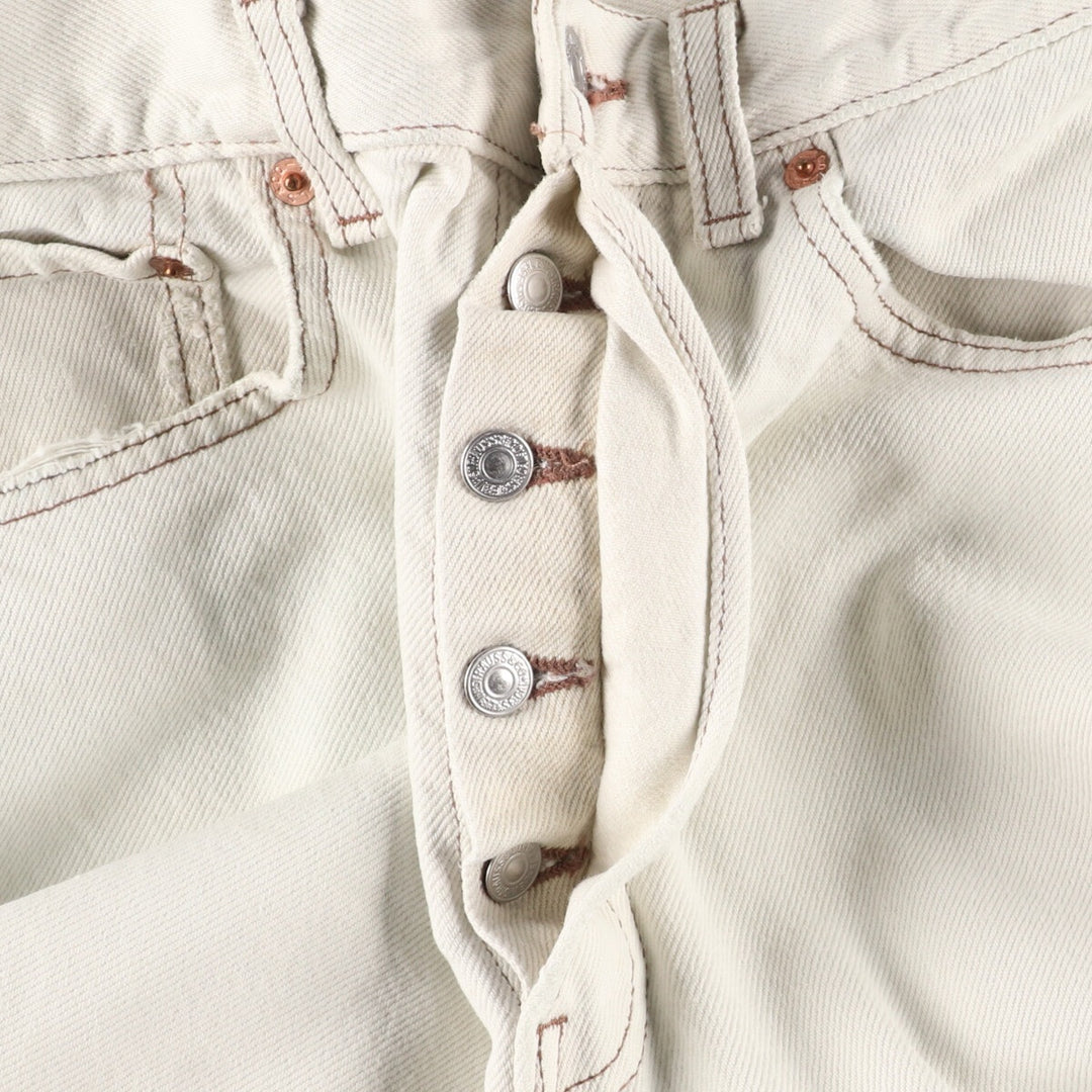 90'S Levi's 501 White Denim Straight Denim Pants Made in USA Men's W30 Vintage /eaa436401