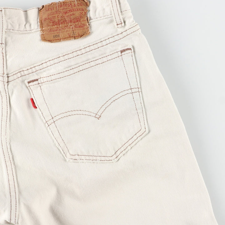 90'S Levi's 501 White Denim Straight Denim Pants Made in USA Men's W30 Vintage /eaa436401