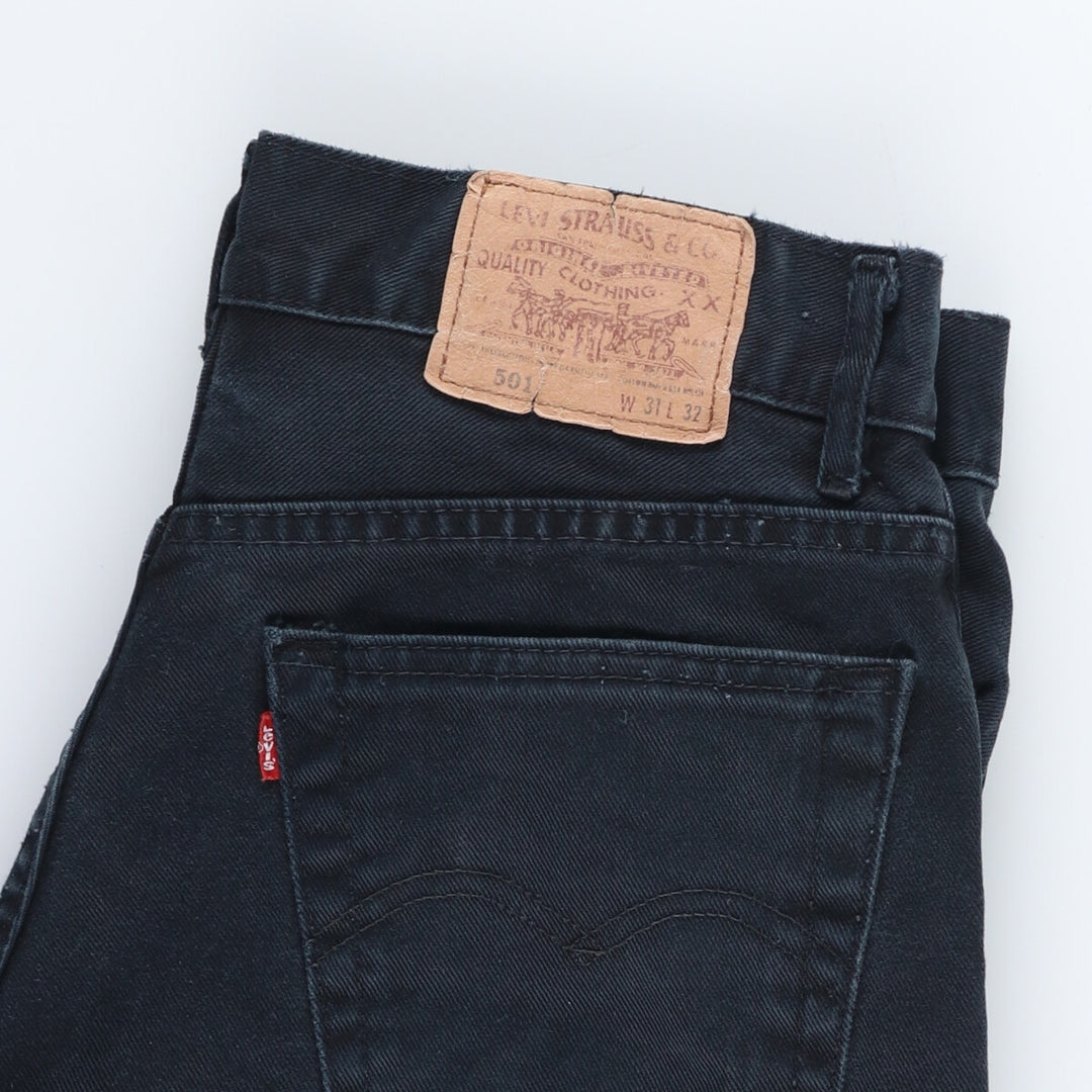 Levi's 501 Black Denim Straight Denim Pants Made in USA Men's w29 /eaa436404