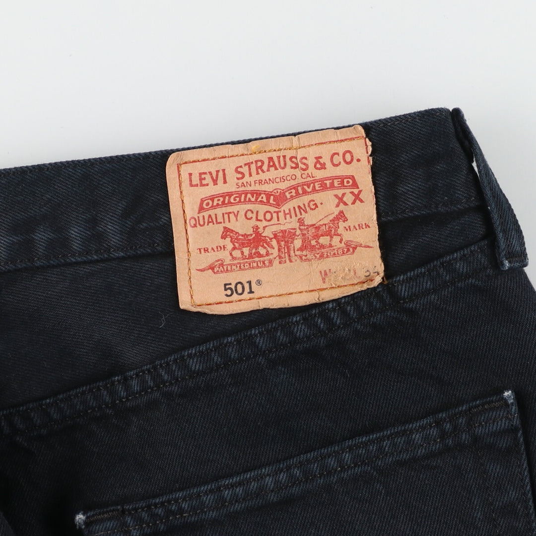 Levi's 501 Black Denim Straight Denim Pants Men's W37 / eaa436429