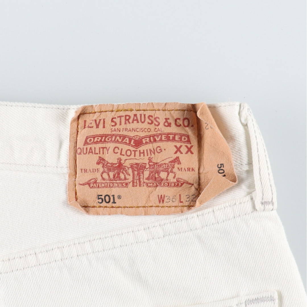 Levi's 0501-0150 Euro Model White Denim Straight Denim Pants Men's W35 / eaa436479