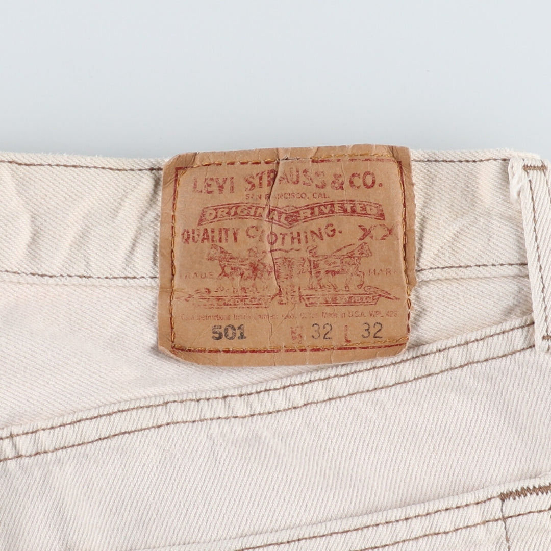 90'S Levi's 501-0612 White Denim Straight Denim Pants Made in USA Men's W32 Vintage /eaa436489