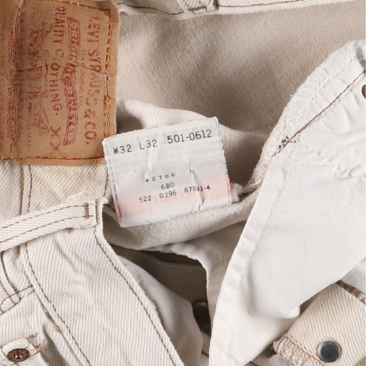 90'S Levi's 501-0612 White Denim Straight Denim Pants Made in USA Men's W32 Vintage /eaa436489