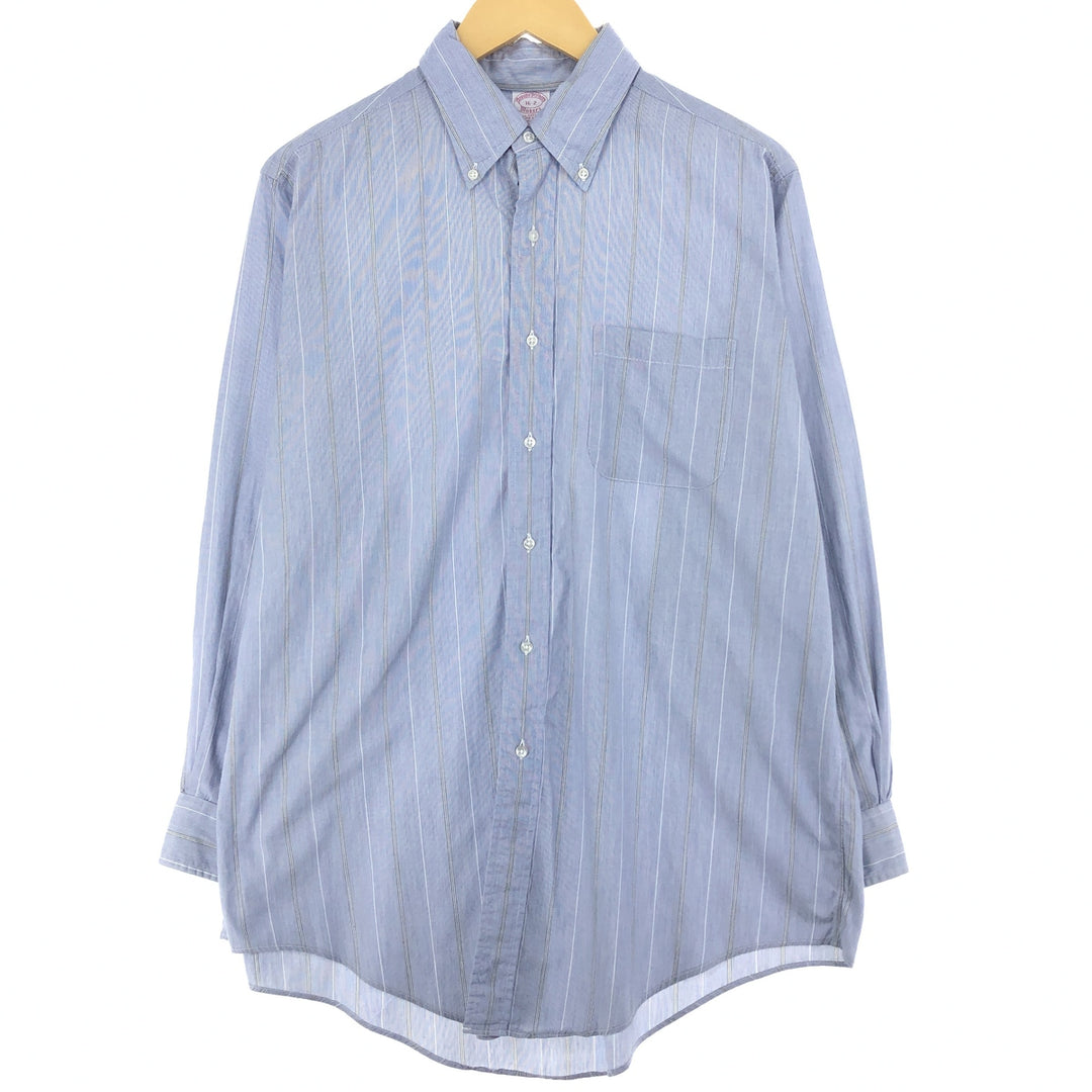 90'S Brooks Brothers MAKERS Long Sleeve Button Down Striped Shirt Made in USA Men's L Vintage /eaa436606