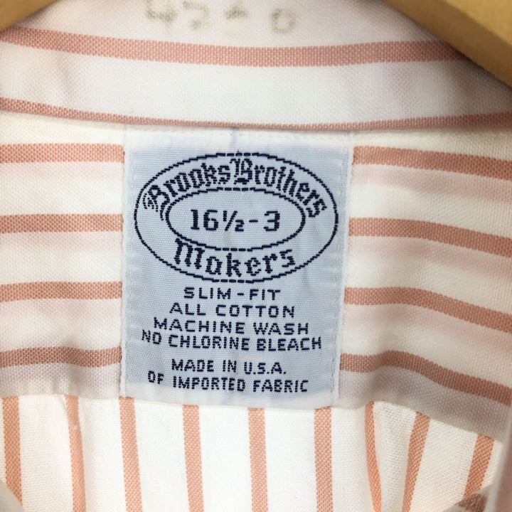 90'S Brooks Brothers MAKERS Long Sleeve Button Down Striped Shirt Made in USA Men's L Vintage /eaa436608