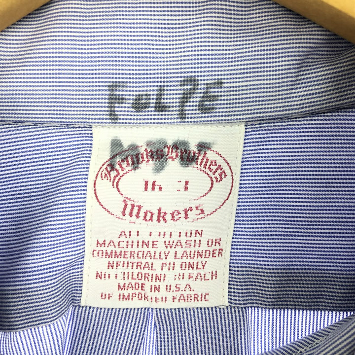 90'S Brooks Brothers MAKERS Long Sleeve Button Down Striped Shirt Made in USA Men's L Vintage /eaa436609