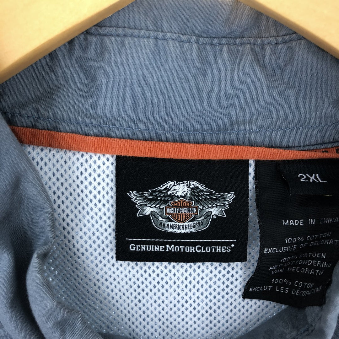 Harley-Davidson Button-down short-sleeve work shirt, men's XXL / eaa436707