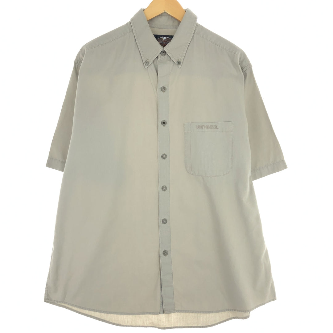 Harley-Davidson Button-down short-sleeve work shirt, men's L /eaa436708