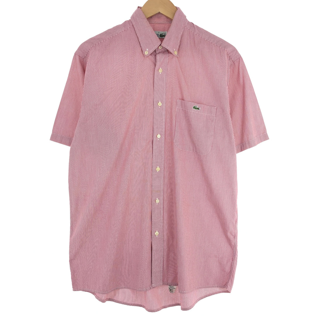 Lacoste LACOSTE CHEMISE French Lacoste short sleeve button down striped shirt made in France men's L /eaa436726