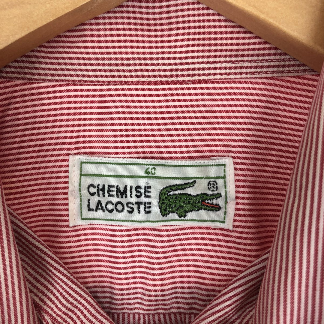 Lacoste LACOSTE CHEMISE French Lacoste short sleeve button down striped shirt made in France men's L /eaa436726