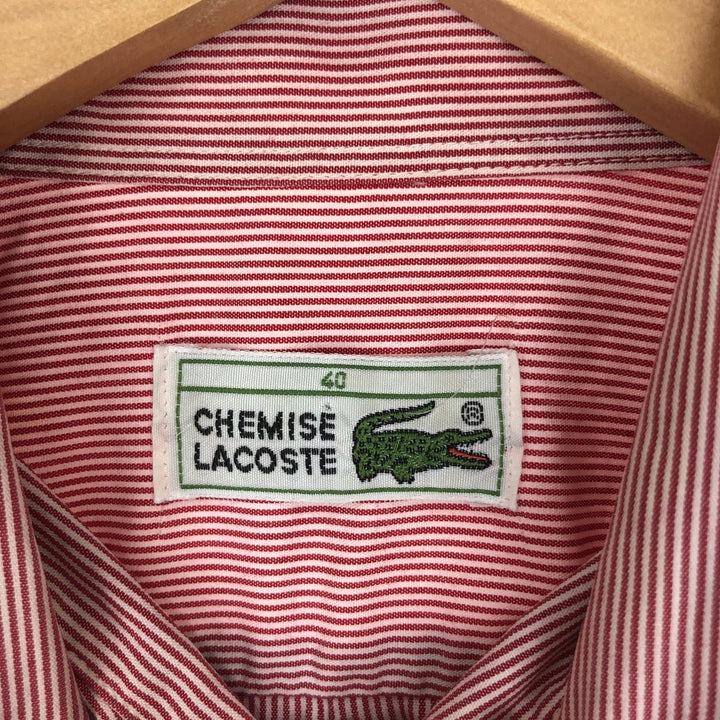 Lacoste LACOSTE CHEMISE French Lacoste short sleeve button down striped shirt made in France men's L /eaa436726