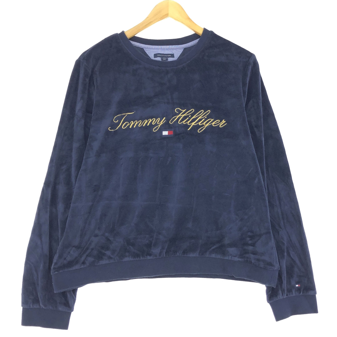 Tommy Hilfiger Velour Logo Sweatshirt Trainer Men's L /eaa436774