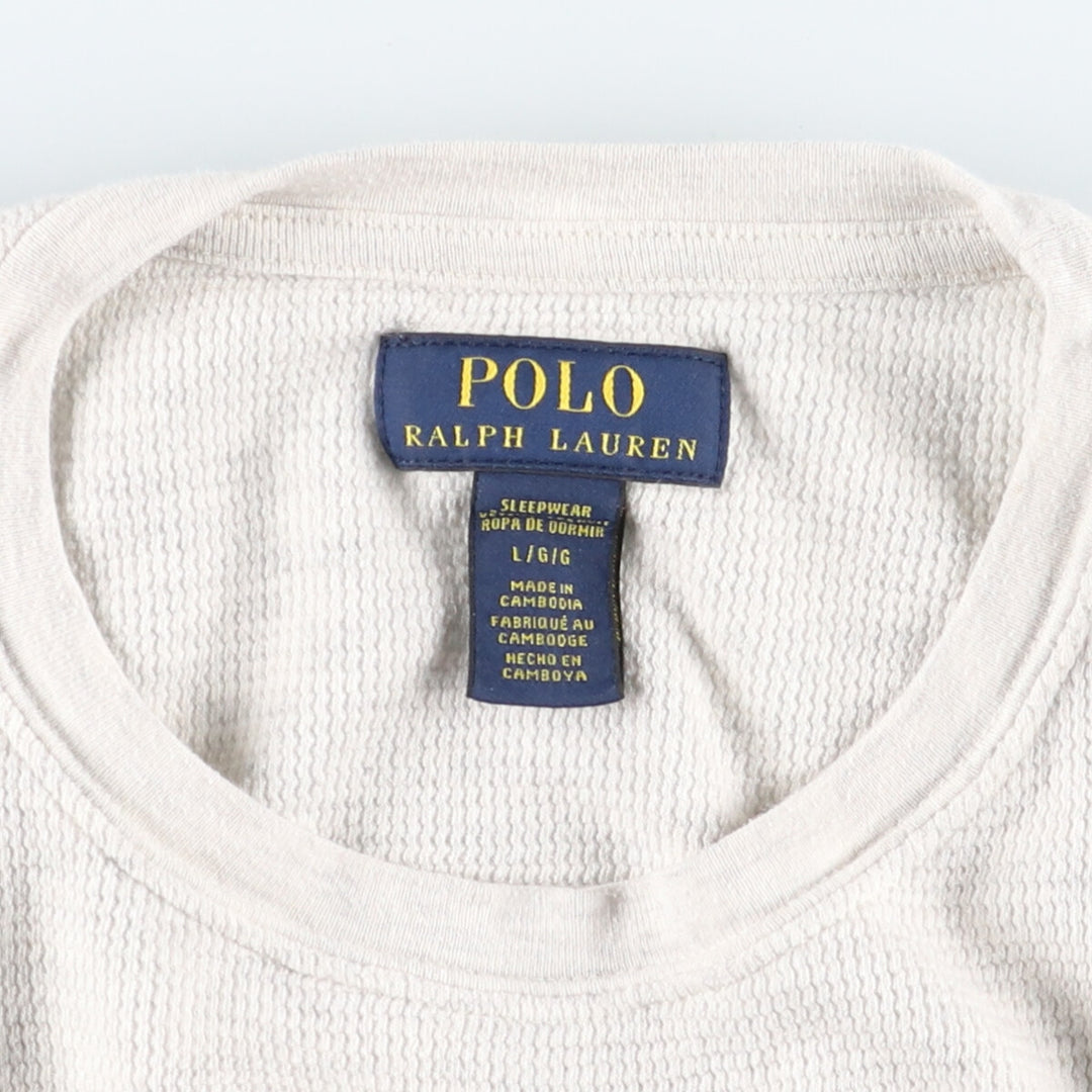 Ralph Lauren POLO RALPH LAUREN SLEEPWEAR Polo Bear Thermal Long T Waffle Men's L /eaa436807