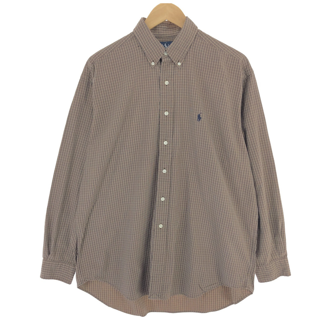 Ralph Lauren BLAKE Check Pattern Long Sleeve Button-Down Check Shirt Men's Size L / eaa436844