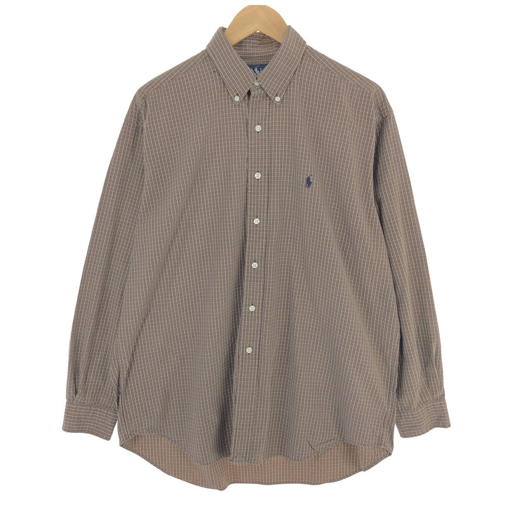 Ralph Lauren BLAKE Check Pattern Long Sleeve Button-Down Check Shirt Men's Size L / eaa436844