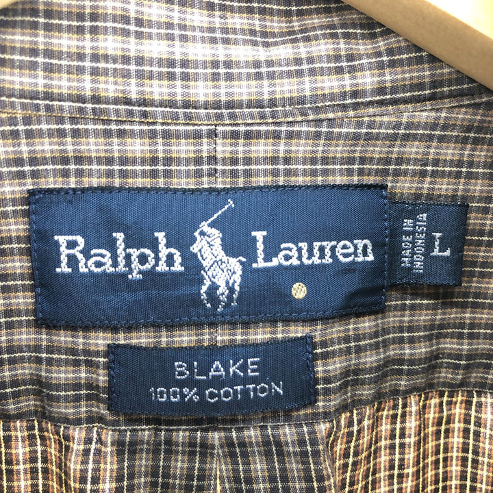 Ralph Lauren BLAKE Check Pattern Long Sleeve Button-Down Check Shirt Men's Size L / eaa436844