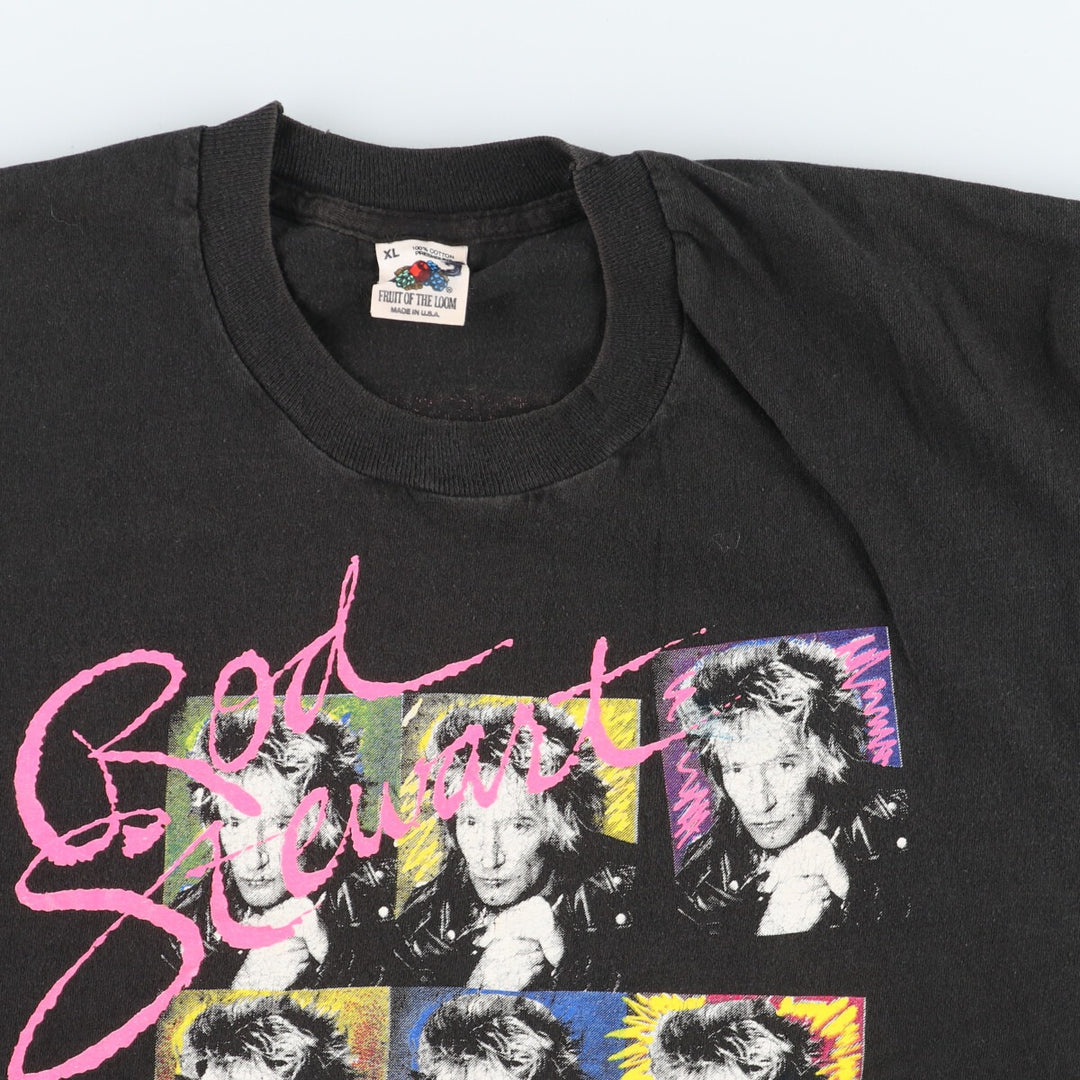 80's Fruit of the Loom Rod Stewart Band T-Shirt, USA Made, Men's Medium /eaa436883
