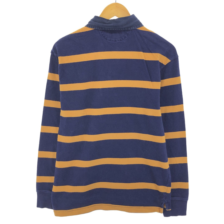 J.Crew Long Sleeve Striped Polo Shirt Men's M Size / eaa437014