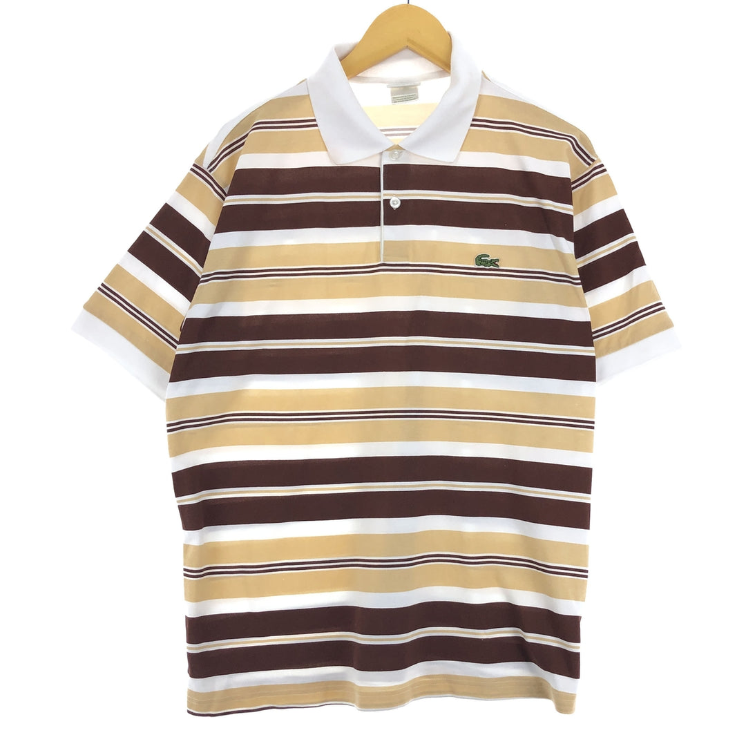 Lacoste LACOSTE French design short sleeve striped polo shirt size 6 men's L /eaa437071