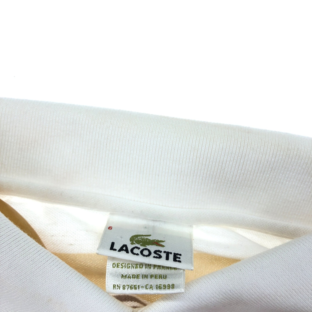 Lacoste LACOSTE French design short sleeve striped polo shirt size 6 men's L /eaa437071