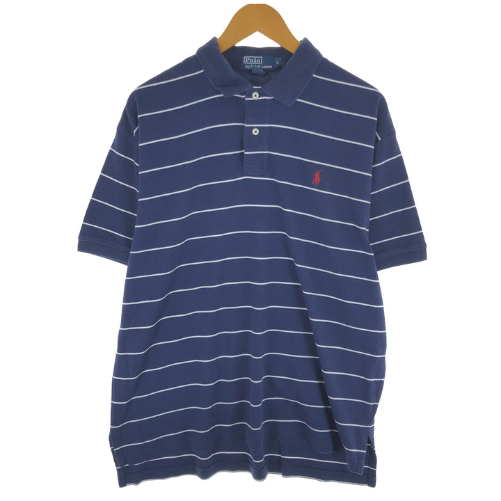 Ralph Lauren POLO by Ralph Lauren short sleeve striped polo shirt, men's size L / eaa437079