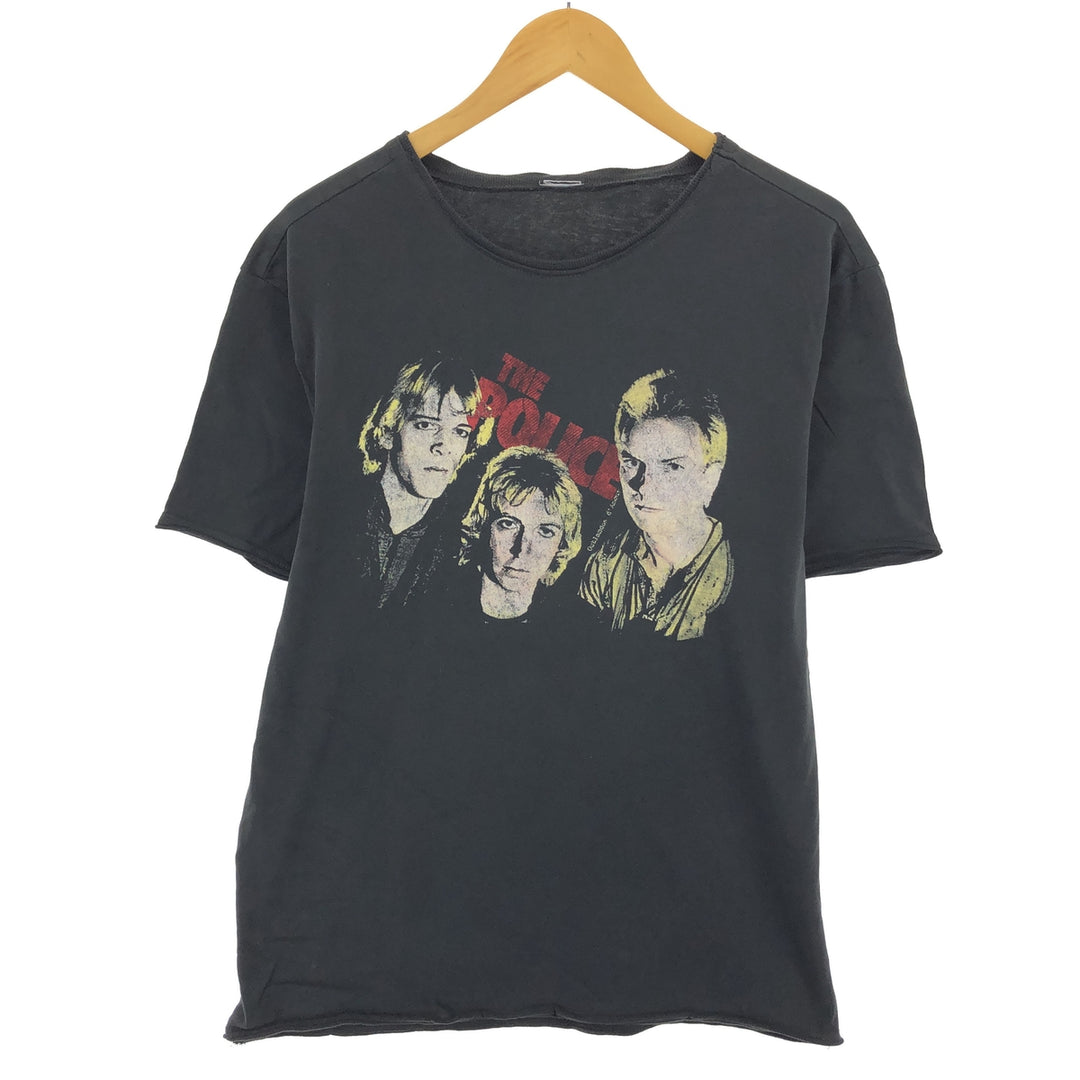 AMPLIFIED THE POLICE Police Band T-shirt Band T Men's L size cotton black type Vintage Second Hand
