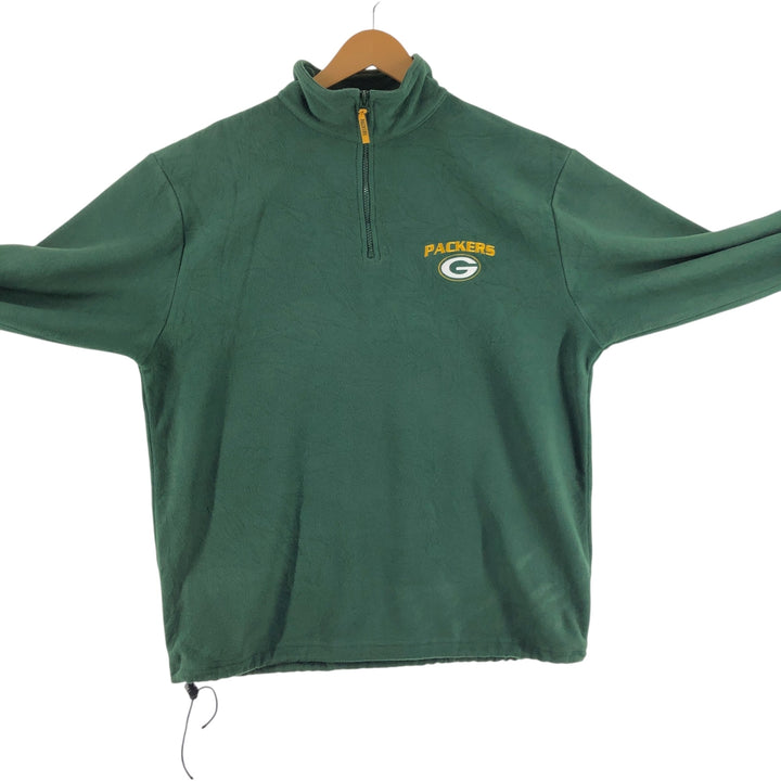 2000'S NFL TEAMAPPAREL NFL GREEN BAY PACKERS Green Bay Packers Half Zip Fleece Pullover Men's L size /eaa437133