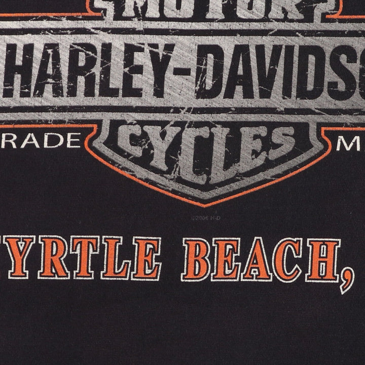 00'S Harley-Davidson Pin-up Girl Motorcycle Bike T-shirt Made in USA Men's L size /eaa437137