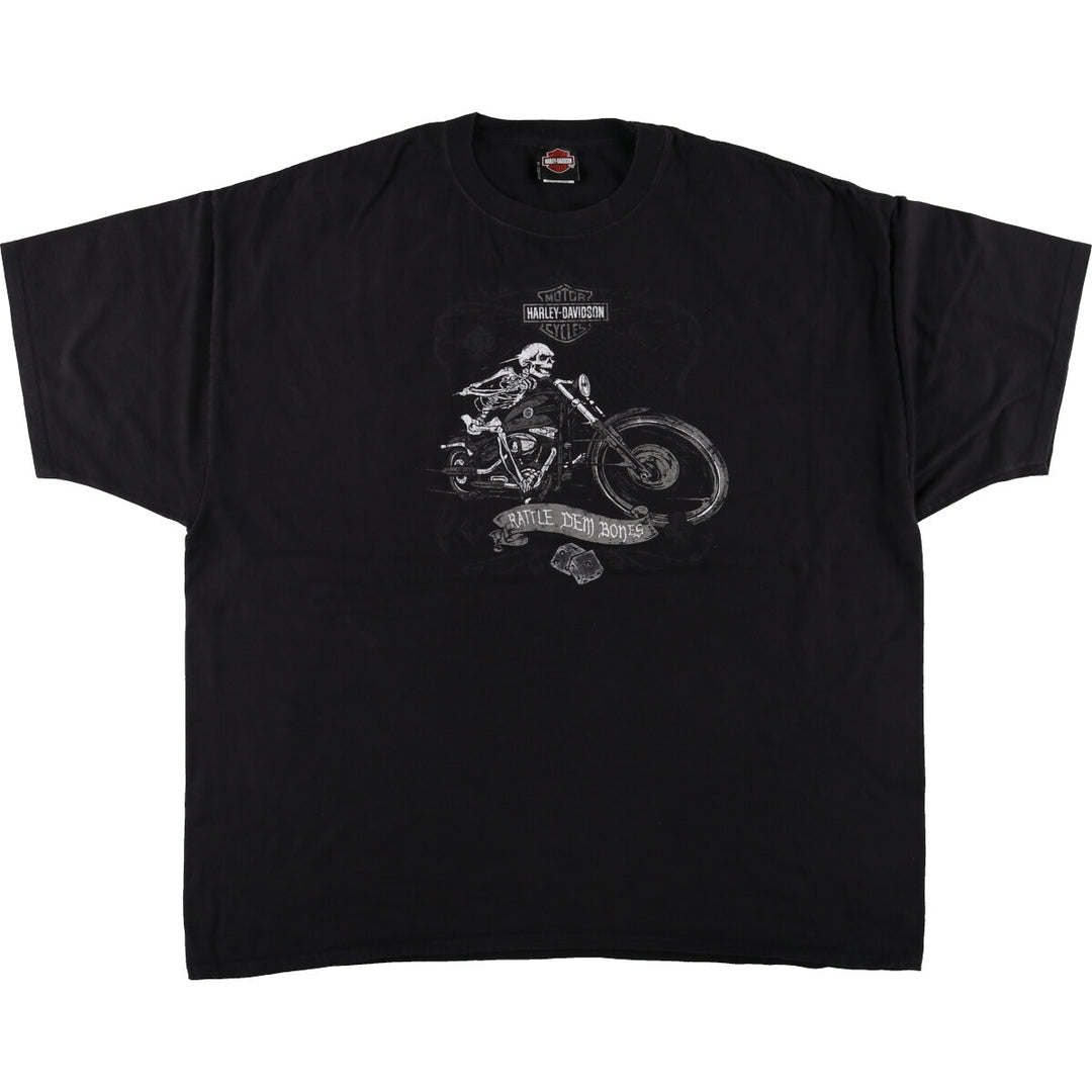 Big Size Harley-Davidson Skull Pattern Motorcycle Bike T-Shirt Men's XXXL equivalent / eaa437147